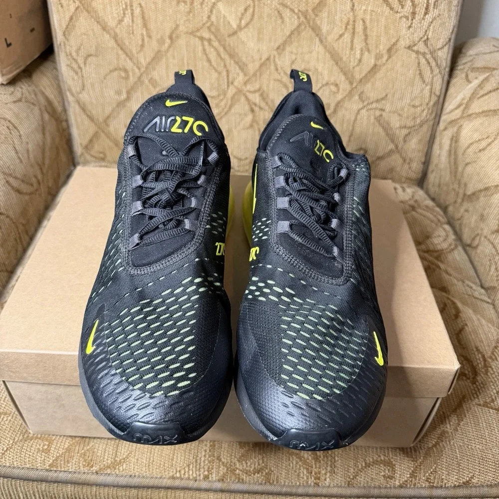 Nike Air Max 270 Anthracite Volt Black Neon Green AH8050-017 Mens 12.5 - Picture 5 of 9